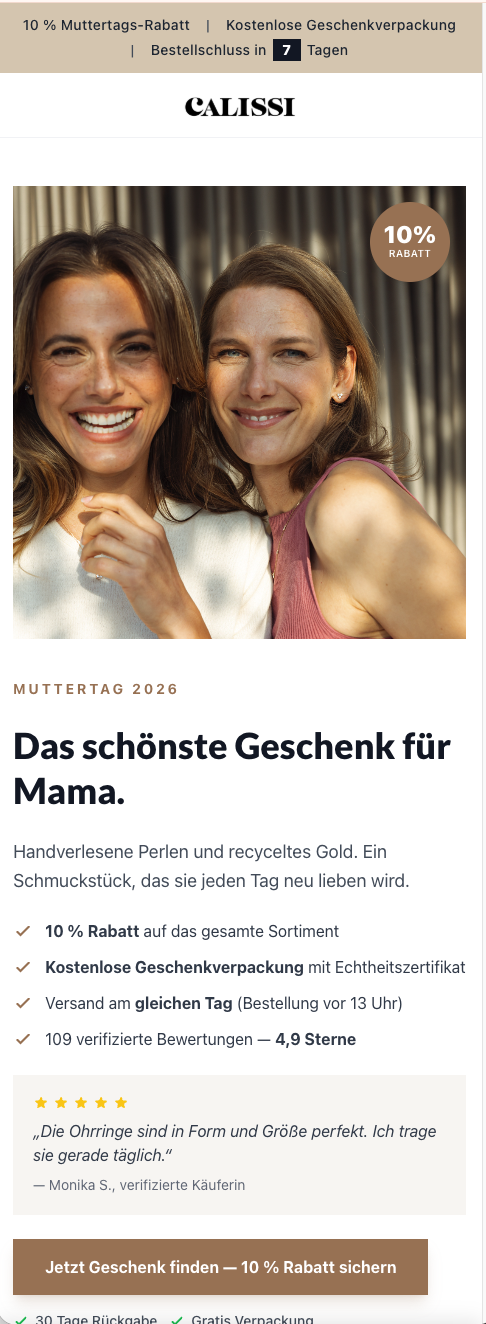 Calissi Landing Page
